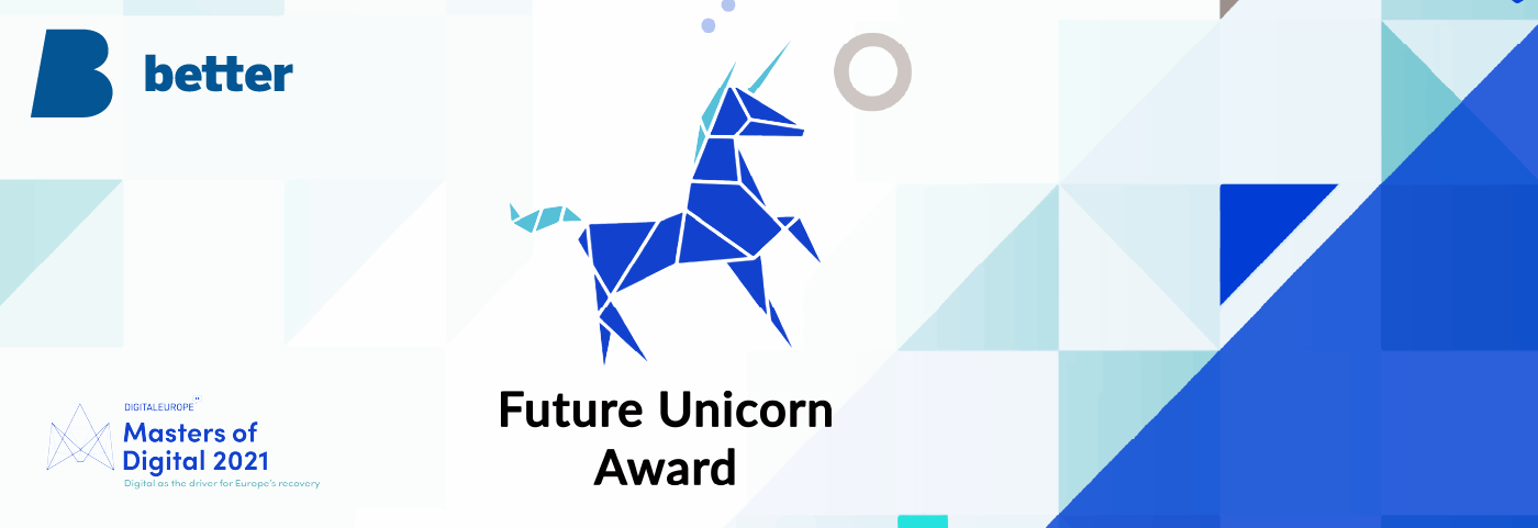 Better nominated for DIGITALEUROPE’s Future Unicorn Award 2021Web 1400 x 480px